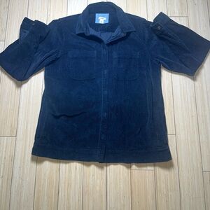 L.L. Bean Corduroy Black Shacket Women's Size Medium Button Up Jacket